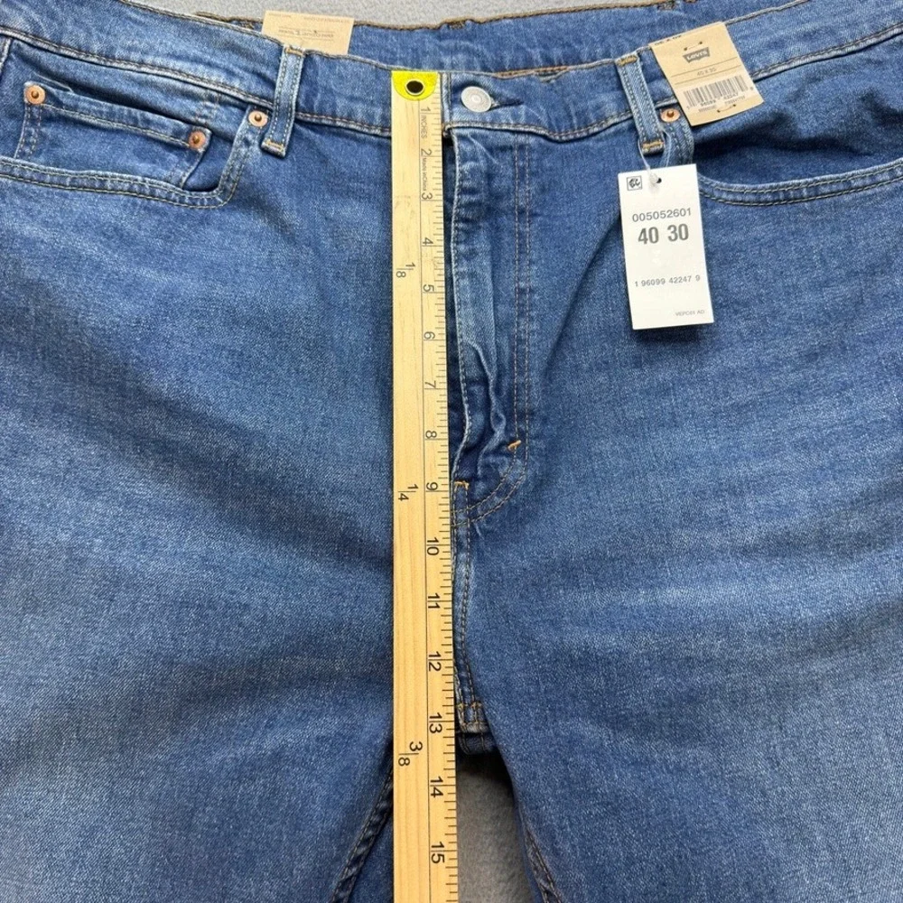 Levis 505 Regular Fit Straight Leg Jeans Men 40x30 (FIt 40x29) Blue Denim Casual